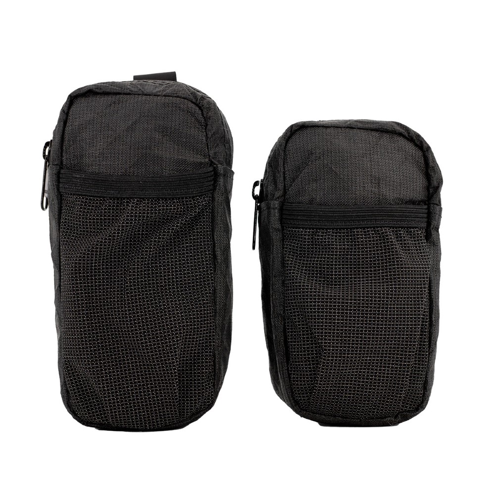 ULTRA Shoulder Strap Pocket image showing size comparison between large and regular. This is a front view.