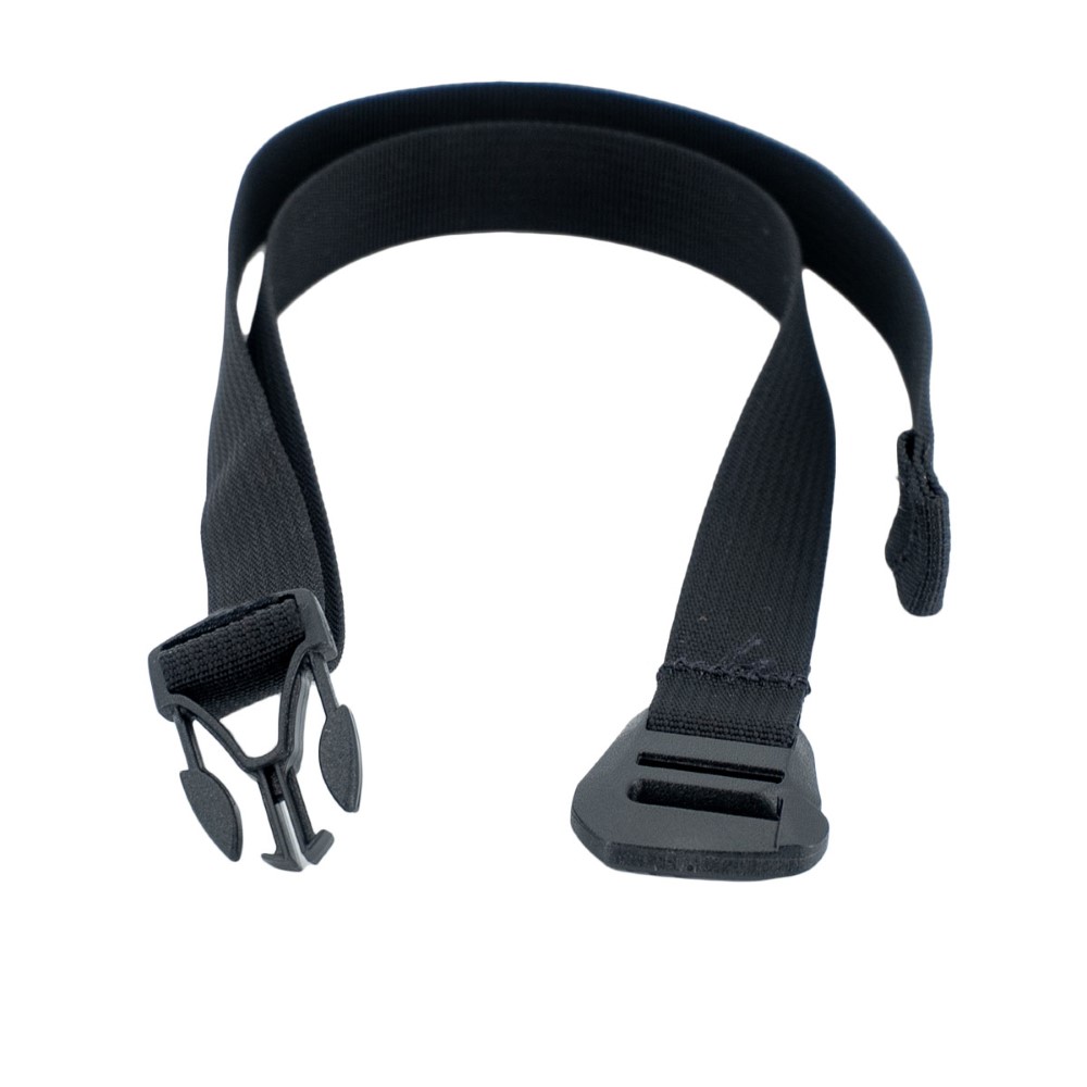 A black single/standard strap with a black buckle